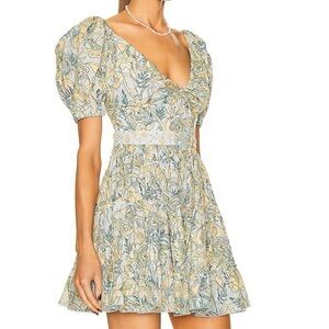 Agua Bendita Manzanilla Floral Mini Dress